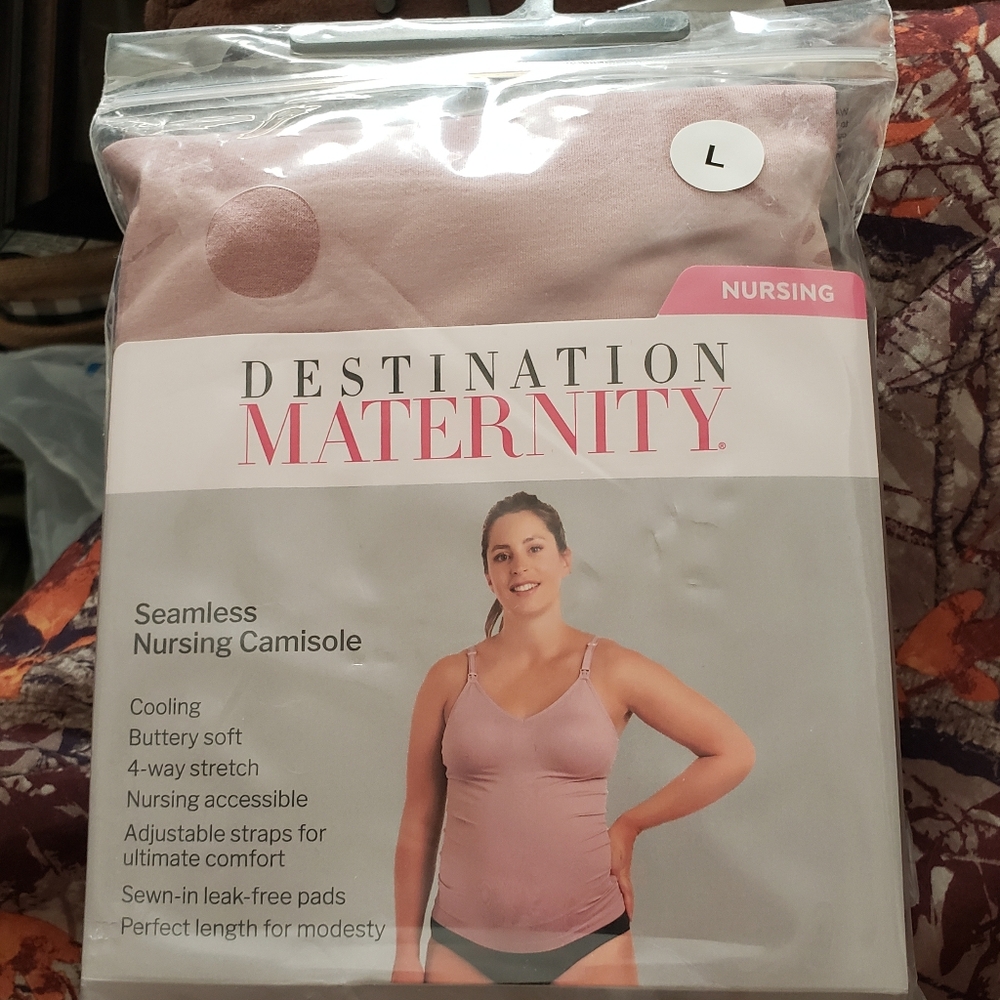 Destination Maternity Woodrose Seamless Nursing Cami NWT
